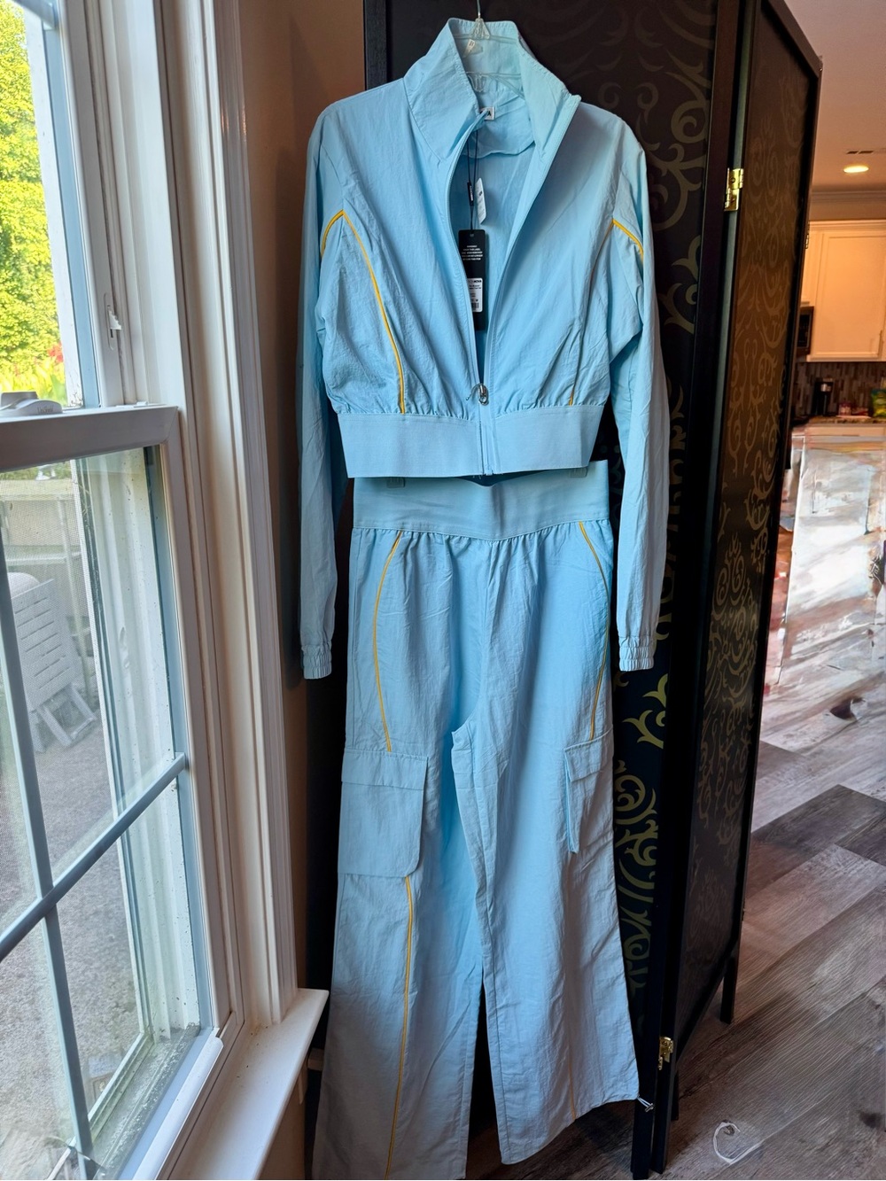 Fashion Nova Light Blue Two-Piece Pantsuit